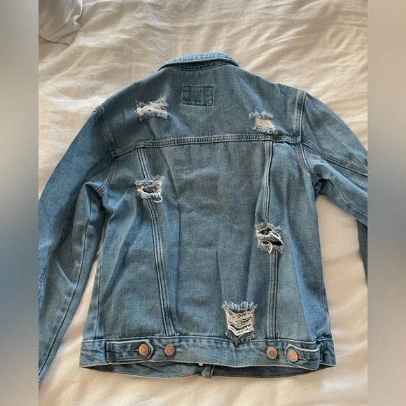 Women’s Ripped Jean Jacket - Picture 3 of 3